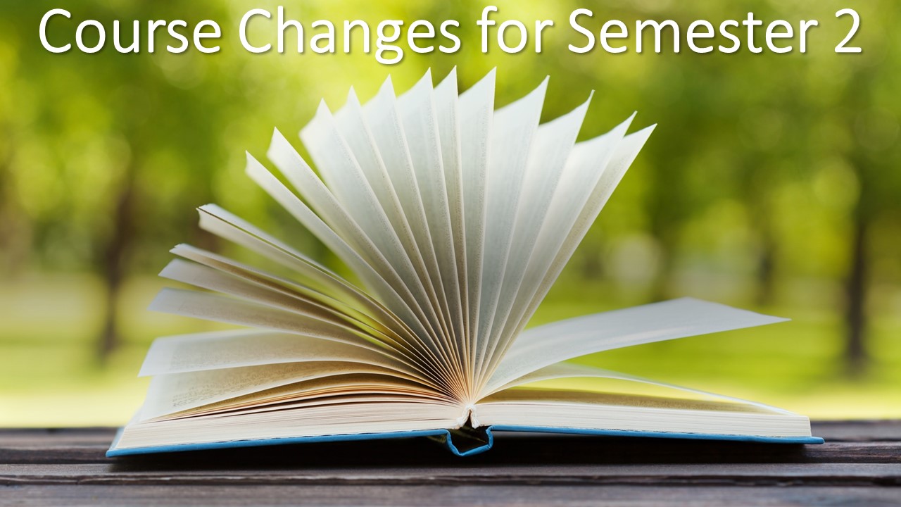 Course Change Appointments Jan 7th,8th,11th,12th