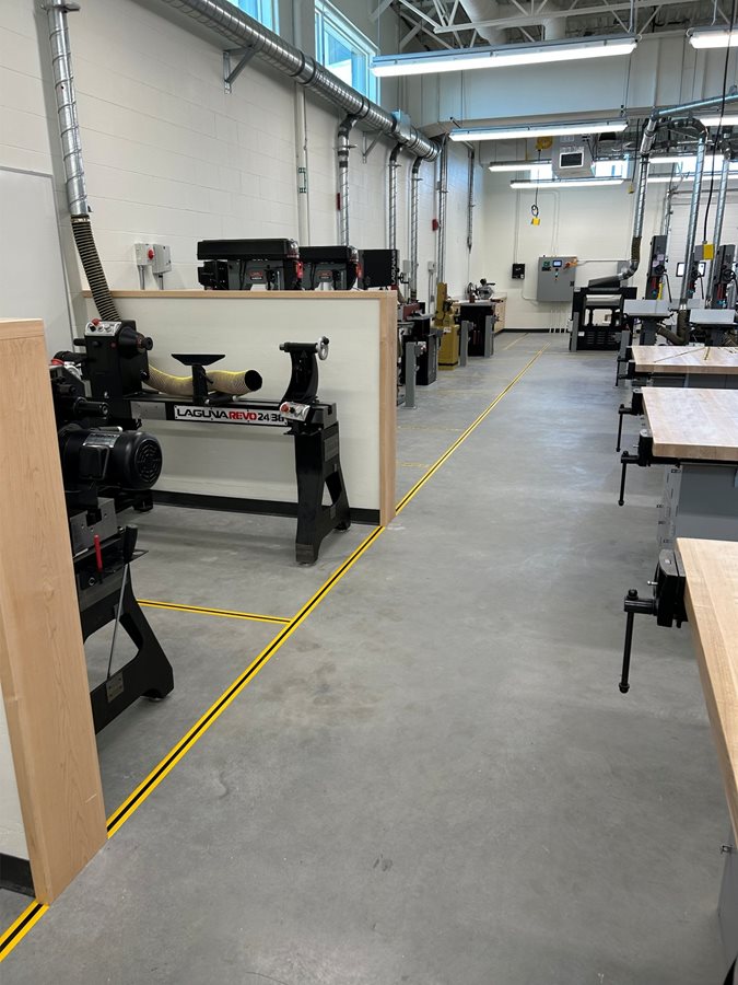 Equipment for the machining program at Pembina Trails Collegiate