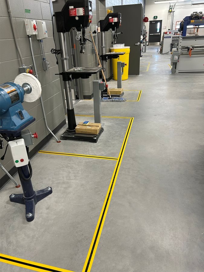 Equipment for the machining program at Pembina Trails Collegiate