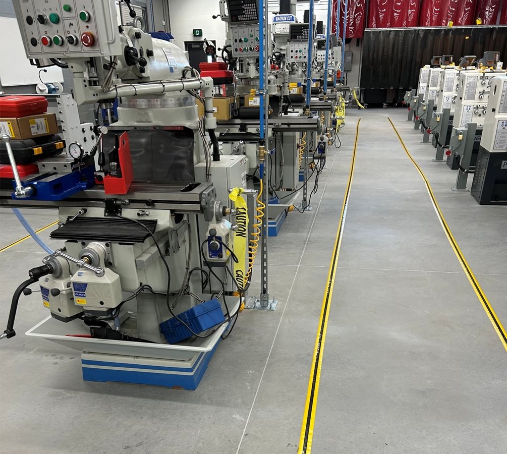 Equipment for the machining program at Pembina Trails Collegiate