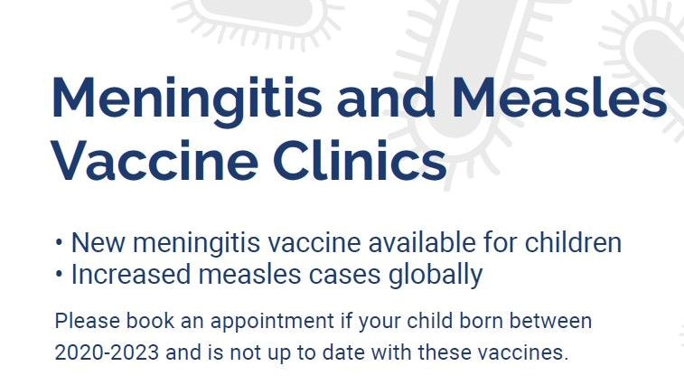 Meningitis and Measles Vaccine Clinic at Access Fort Garry